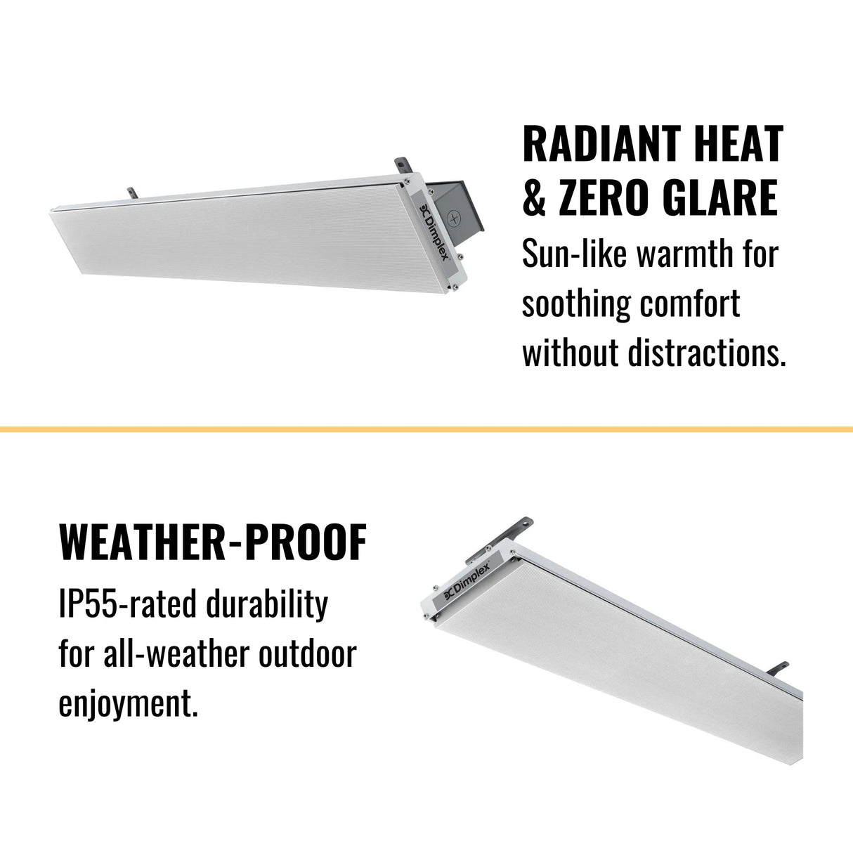 Dimplex DLW 70" Noiseless Radiant Electric Heater For Outdoor And Indoor, 3200W (SAK15698)