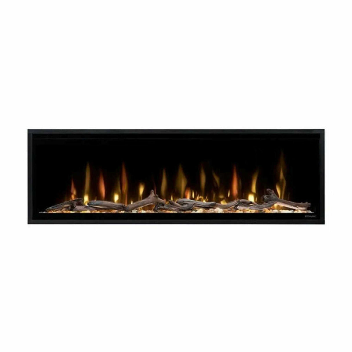 Dimplex Ignite Evolve Built-In Frosted Tumbled Glass Linear Electric Fireplace With Heat Boost System & Trim Kit (SAK59214)