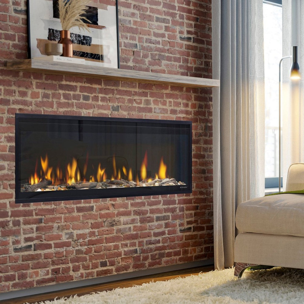 Dimplex Ignite Evolve 50" Premium Built-In Linear Electric Fireplace With Trim Kit [500002573] (SAK34812)