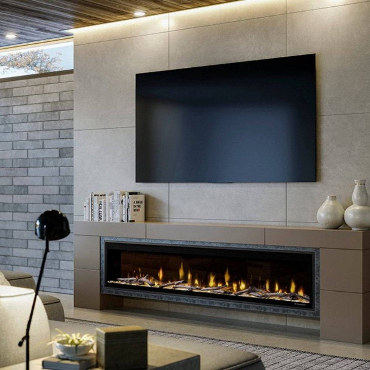 Dimplex Ignite Evolve 50" Premium Built-In Linear Electric Fireplace With Trim Kit [500002573] (SAK34812)