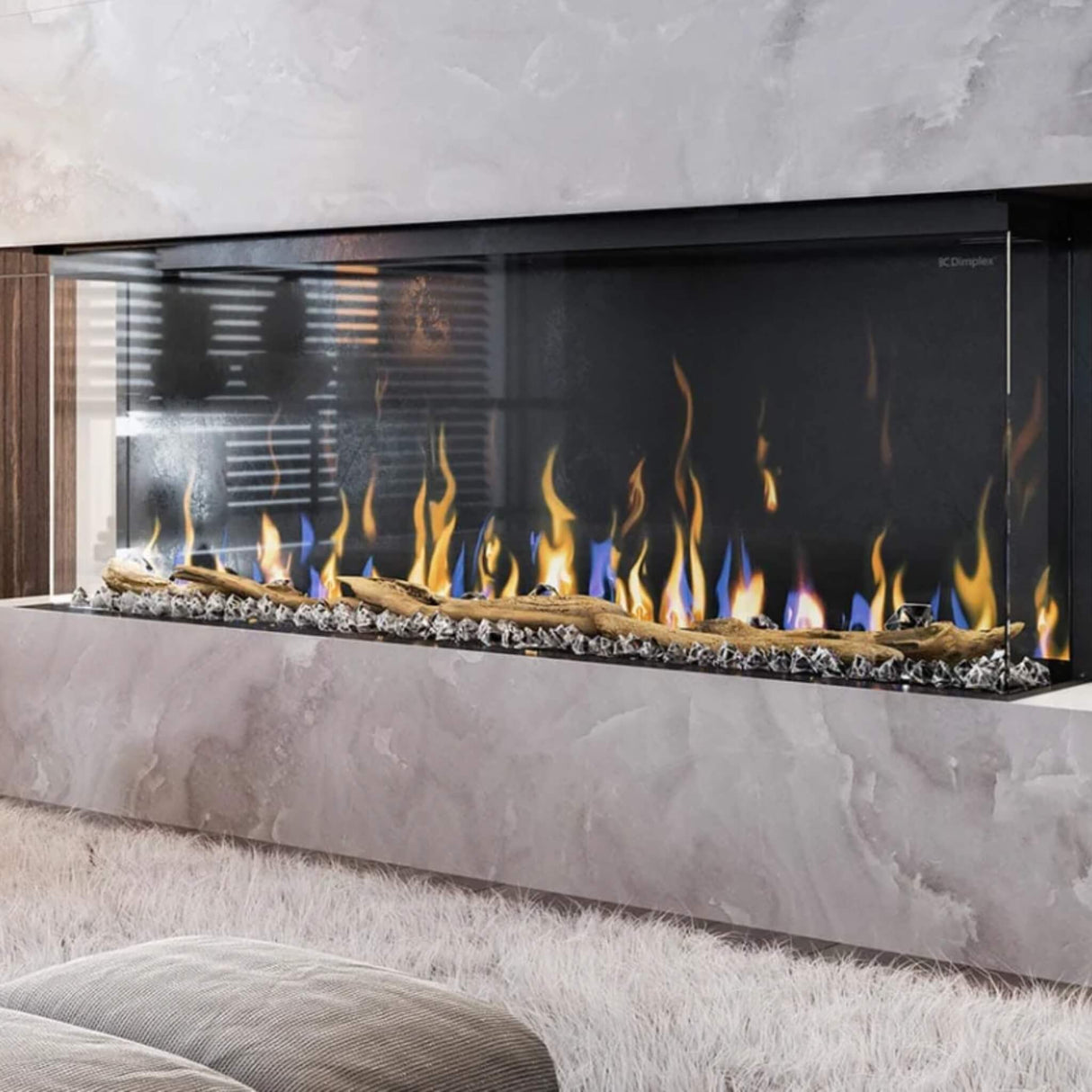 Dimplex IgniteXL Bold 60" Built-In Linear Modern Electric Fireplace With Multi Colored Flames [XLF6017-XD] (SAK90413)