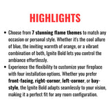 Dimplex IgniteXL Bold 60" Built-In Linear Modern Electric Fireplace With Multi Colored Flames [XLF6017-XD] (SAK90413)