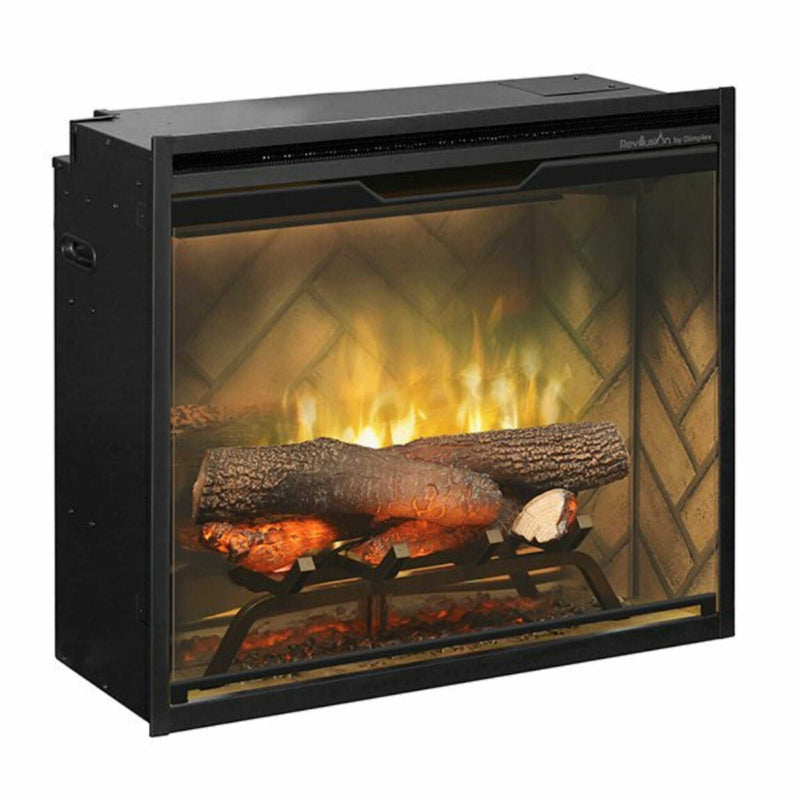 Dimplex Revillusion Herringbone Brick Built-In Electric Firebox With Front Glass [RBF30/36/42] (SAK12893)