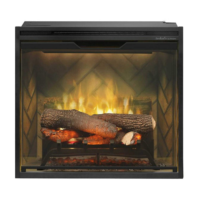 Dimplex Revillusion Herringbone Brick Built-In Electric Firebox With Front Glass [RBF30/36/42] (SAK12893)