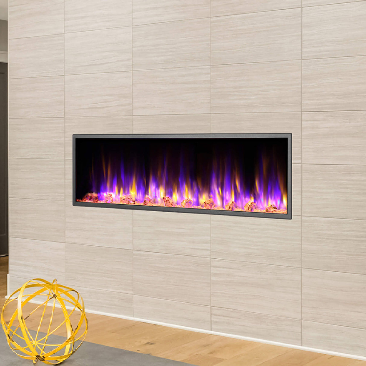 Dynasty Harmony 57" Recessed Smart Linear Electric Fireplace With Remote Control [DY-BEF57] (SAK41756)