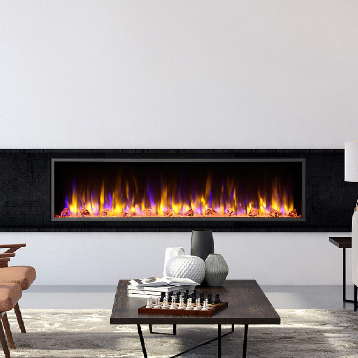 Dynasty Harmony 64" Recessed Smart Linear Electric Fireplace [DY-BEF64] (SAK25894)