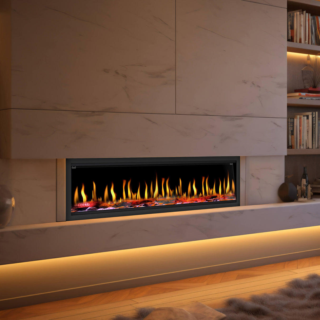 Dynasty Tempo 63" Virtual Linear Electric Fireplace With Multifunction Remote Control [DY-FVX63] (SAK20385)