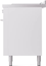 ILVE Professional Plus II 60-Inch Natural Gas Dual Fuel Range with 7 Burners, Griddle, & French Top with Triple Glass Door Oven in White (UP60FSWMPWH)