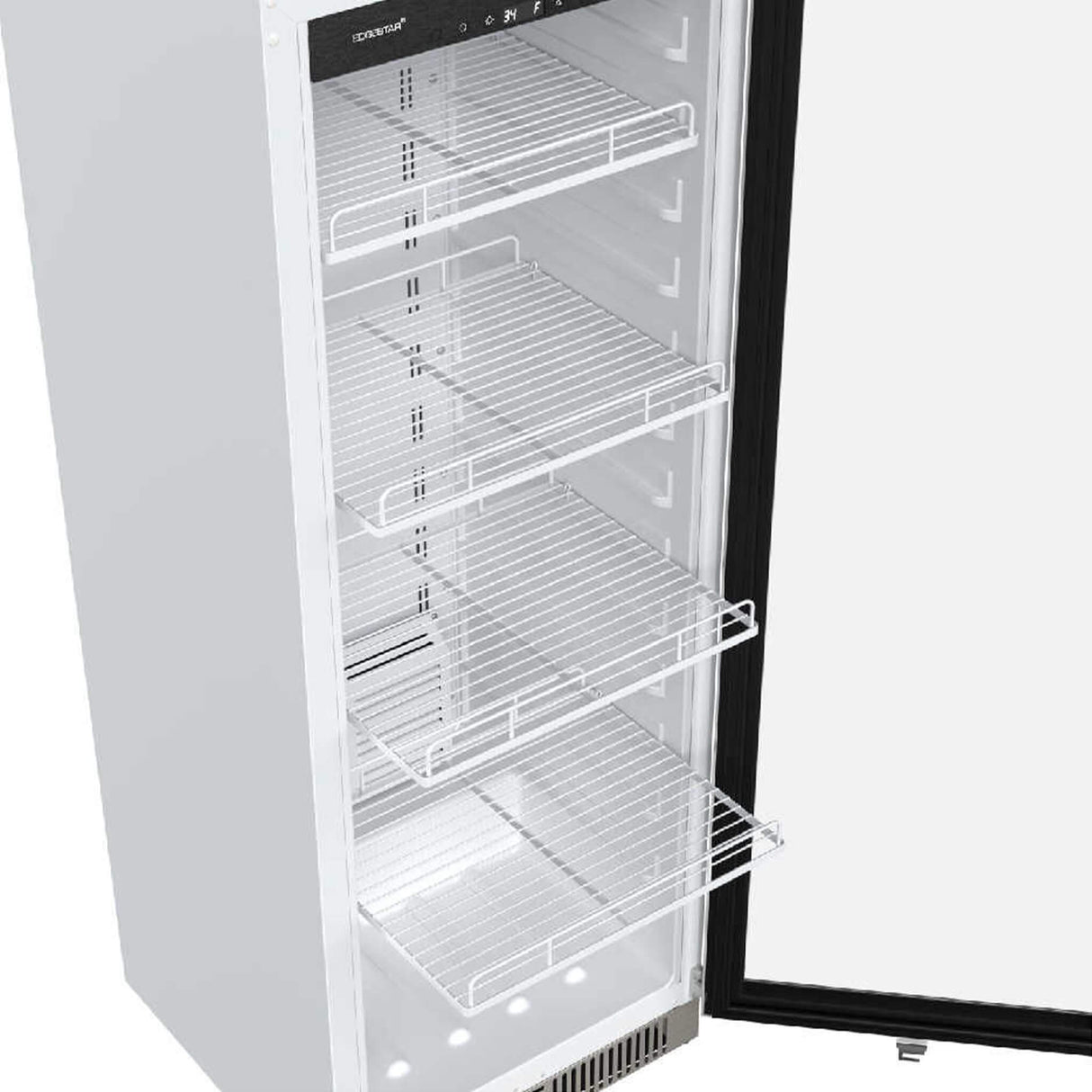 Edgestar 10.1 Cubic Feet Commercial Beverage Merchandiser With Temperature Alarm and Reversible Door, 22" (SAK45983)