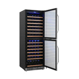 Edgestar 142 Bottle Built-In Dual Zone Double Door Wine Cooler With Door Lock, 24" (SAK30742)
