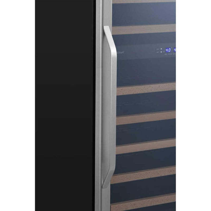 Edgestar 142 Bottle Built-In Dual Zone Double Door Wine Cooler With Door Lock, 24" (SAK30742)