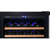 Edgestar 142 Bottle Built-In Dual Zone Double Door Wine Cooler With Door Lock, 24" (SAK30742)