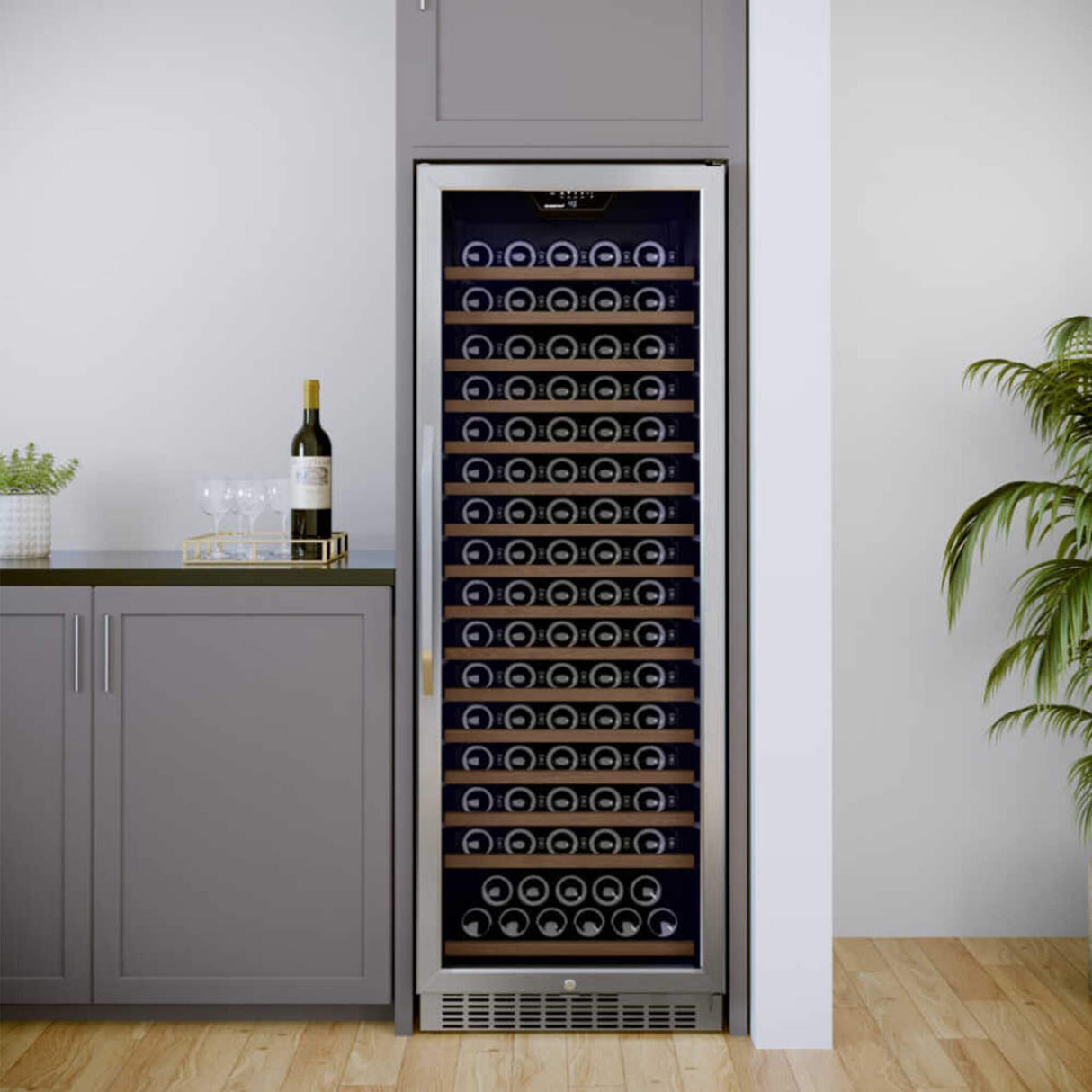 Edgestar 24" Wide 151 Bottle Capacity Freestanding Single Zone Wine Cooler With Even Cooling Technology (SAK30756)
