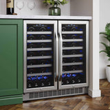 Edgestar 30" Wide 56 Bottle Capacity Built-In French Door Wine Cooler With Door Locks (SAK56381)