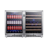 Edgestar 48" Built-In Side-by-Side Wine & Beverage Center With 142 Can And 46 Bottle Capacity (SAK82552)