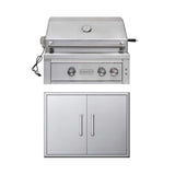 Edgestar 60K BTU 30" Natural Gas Built-In Grill With Lighted Grill Area And Double Access Doors (SAK82568)
