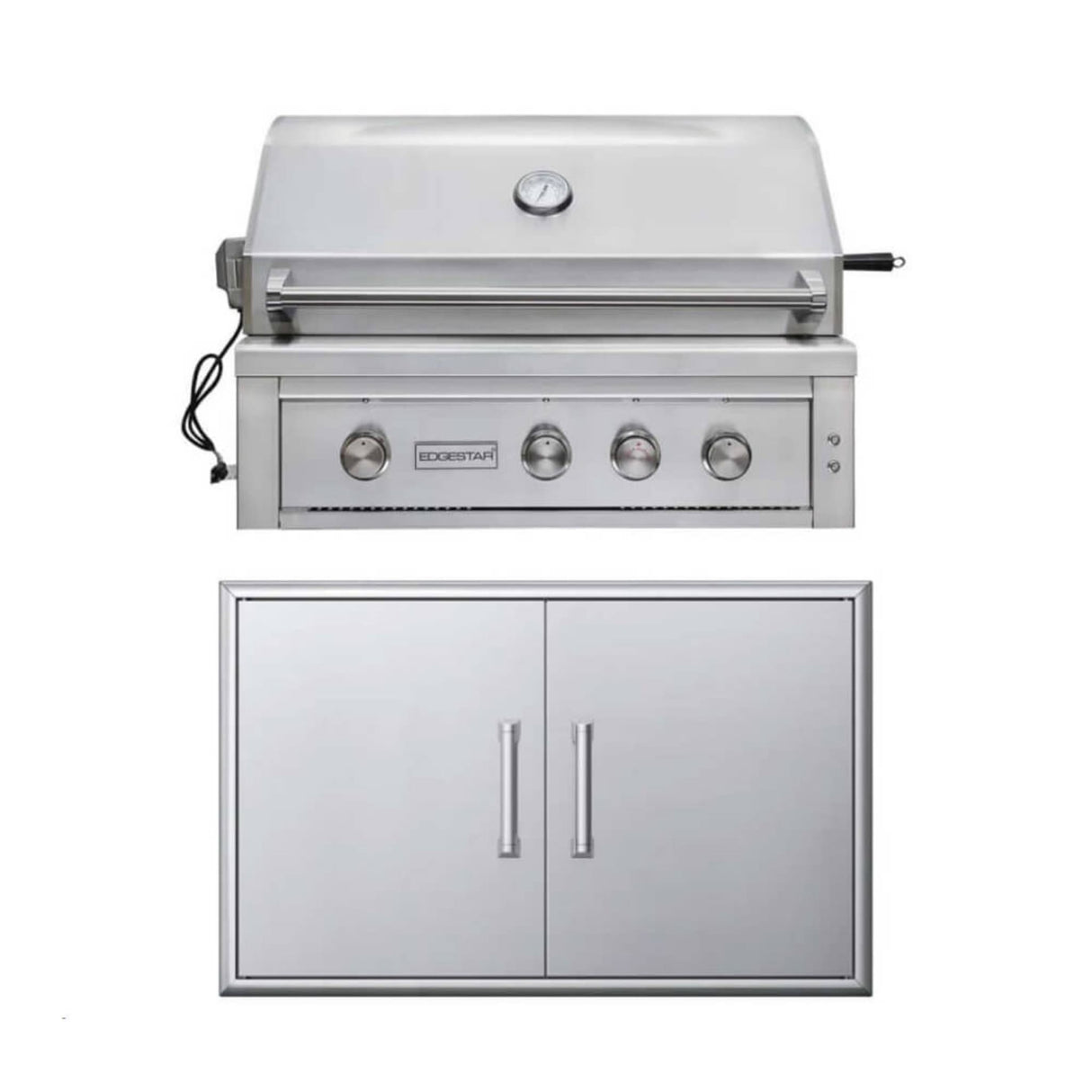 Edgestar 89K BTU 36" Wide Liquid Propane Built In Grill With Insulated Jacket And Double Access Doors (SAK78429)