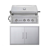 Edgestar 89K BTU 36" Wide Liquid Propane Built In Grill With Insulated Jacket And Double Access Doors (SAK78429)
