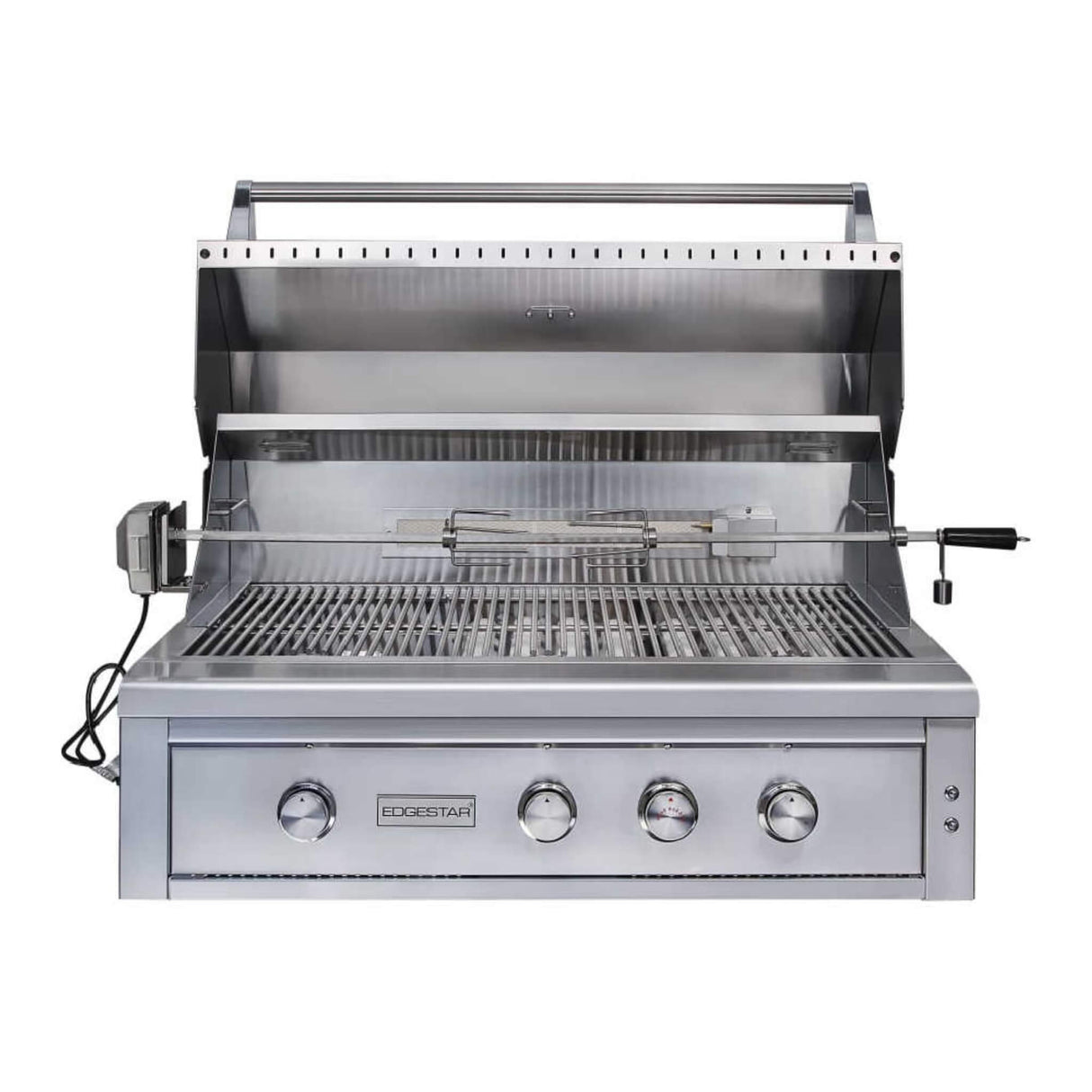 Edgestar 89K BTU 42" Wide Natural Gas Freestanding Grill Cart With Rotisserie And Lighted Knobs (SAK56935)