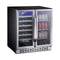 Edgestar 30" Wide 28 Bottle Built In Dual Zone Beverage Center With 86 Can Capacity (SAK35972)
