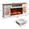 Electric Fireplace TV Stand With Glass Door Storage Cabinet, 70" (SAK58627)