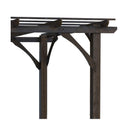 [10x12FT] Premium Outdoor Brown Cedar Wood Pergola For Spacious Patios (SAK45639)