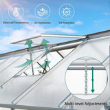 [10X12FT] Extra Large Heavy-Duty Polycarbonate Aluminum Greenhouse With Sliding Doors And Vents (SAK74183)