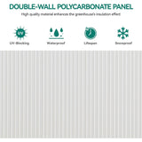 [10X12FT] Extra Large Heavy-Duty Polycarbonate Aluminum Greenhouse With Sliding Doors And Vents (SAK74183)