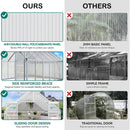 [10x12FT] Extra Large Heavy Duty Polycarbonate Aluminum Greenhouse With Sliding Doors And Vents (92574183)