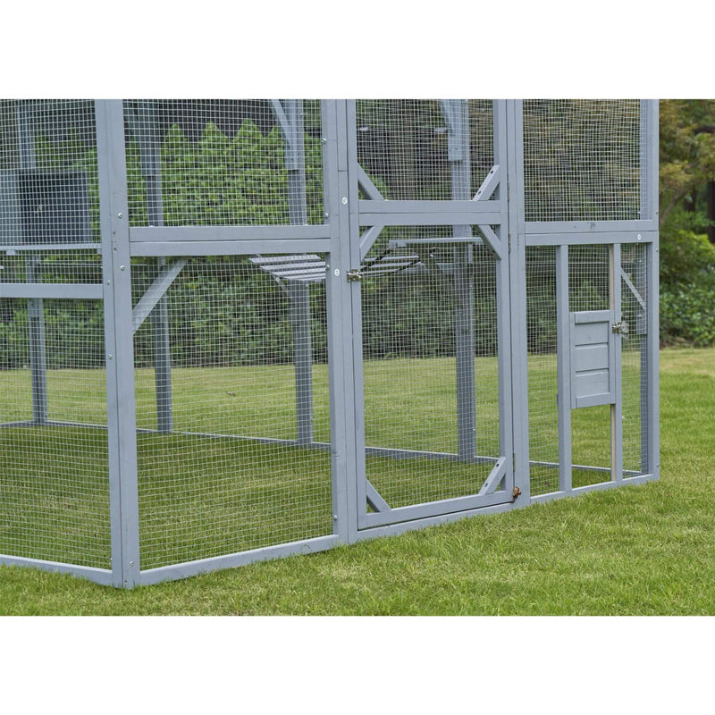 Extra Large Outdoor Cat Kitten Playpen House With Platforms, And Waterproof Cover (SAK55092)