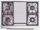 ILVE 36-Inch Professional Plus II Freestanding Natural Gas Dual Fuel Range with 6 Sealed Burner in Black (UP36FWMPBK)