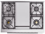 ILVE Professional Plus II 36-Inch Freestanding Propane Gas Dual Fuel Range with 6 Sealed Burner in Matte Graphite (UP36FWMPMGLP)