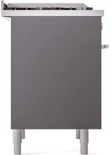 ILVE Professional Plus II 36-Inch Freestanding Propane Gas Dual Fuel Range with 6 Sealed Burner in Matte Graphite (UP36FWMPMGLP)
