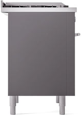 ILVE Professional Plus II 36-Inch Freestanding Natural Gas Dual Fuel Range with 6 Sealed Burner in Matte Graphite (UP36FWMPMG)