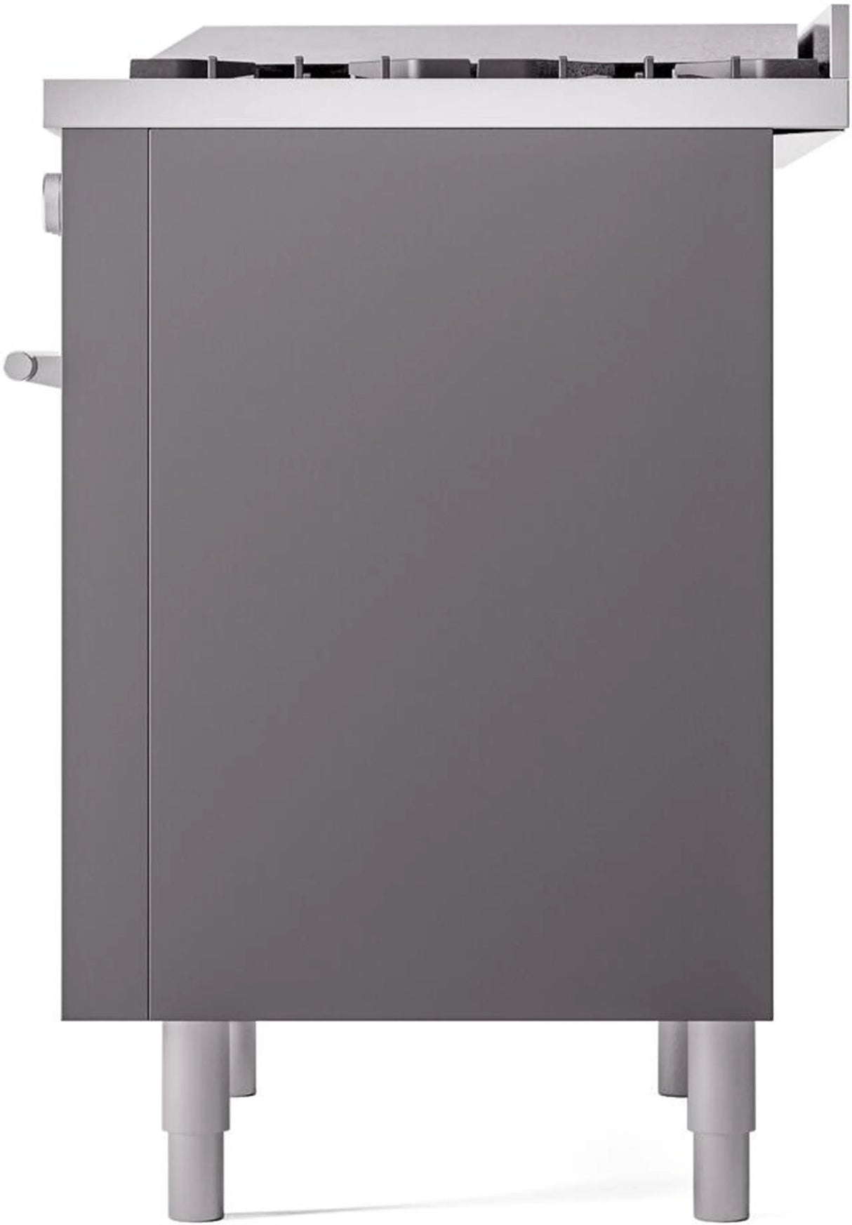 ILVE Professional Plus II 36-Inch Freestanding Natural Gas Dual Fuel Range with 6 Sealed Burner in Matte Graphite (UP36FWMPMG)