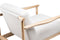 Valencia Regal Fabric Upholstered Wood Frame Accent Chair, Beige