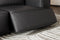 Valencia Valentina Leather Loveseat Recliner Sofa, Black