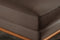 Valencia Artisan Top Grain Leather Ottoman, Chocolate
