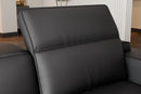 Valencia Valentina Leather Loveseat Recliner Sofa, Black