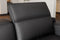 Valencia Valentina Leather Loveseat Recliner Sofa, Black