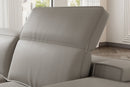 Valencia Valentina Leather Loveseat Recliner Sofa, Light Grey
