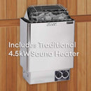 Finnmark FD-5 Trinity XL 4-Person Home Infrared & Steam Sauna Combo [FD-KN005] (SAK37258)