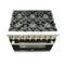 FORNO Capriasca 36" 5.36 cu. ft. Dual Fuel Range with 6 Italian Burners in Black, FFSGS6187-36BLK