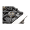 FORNO Capriasca 36" 5.36 cu. ft. Dual Fuel Range with 6 Italian Burners in Black, FFSGS6187-36BLK