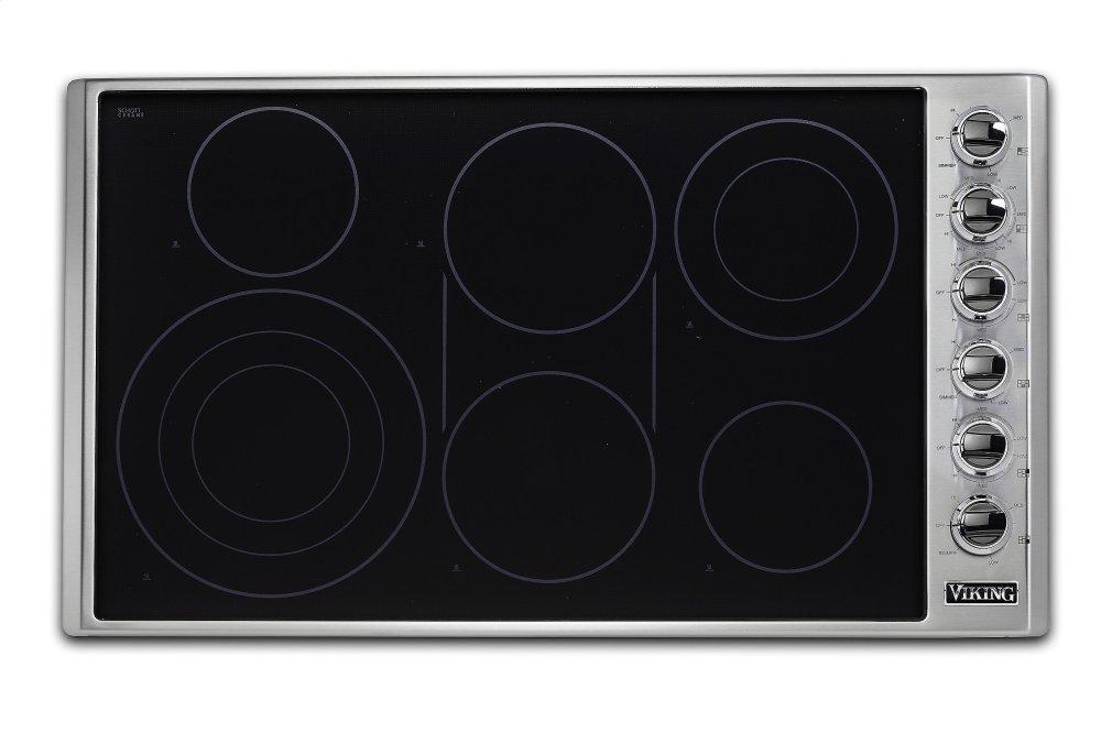 VIKING VECU53616BSB 36" Electric Radiant Cooktop - VECU5361 in Stainless Steel On Black