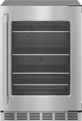 THERMADOR T24UR925RS Freedom® Under Counter Refrigerator with Glass Door 24'' Professional in Stainless Steel, Right Hinge in Stainless Steel
