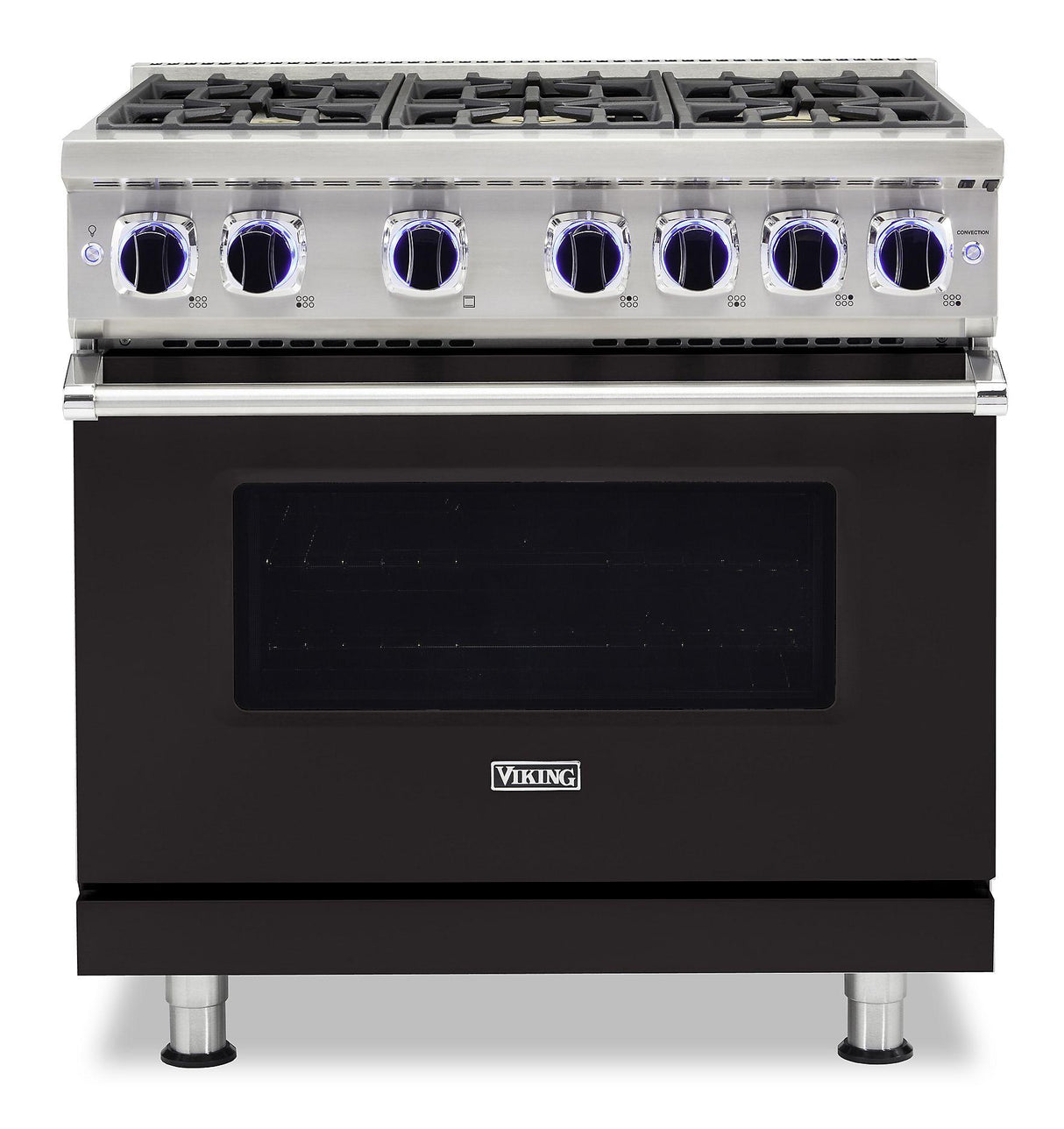 VIKING VGR73626BONLP 36" Sealed Burner Gas Range - VGR7362 Viking 7 Series Black