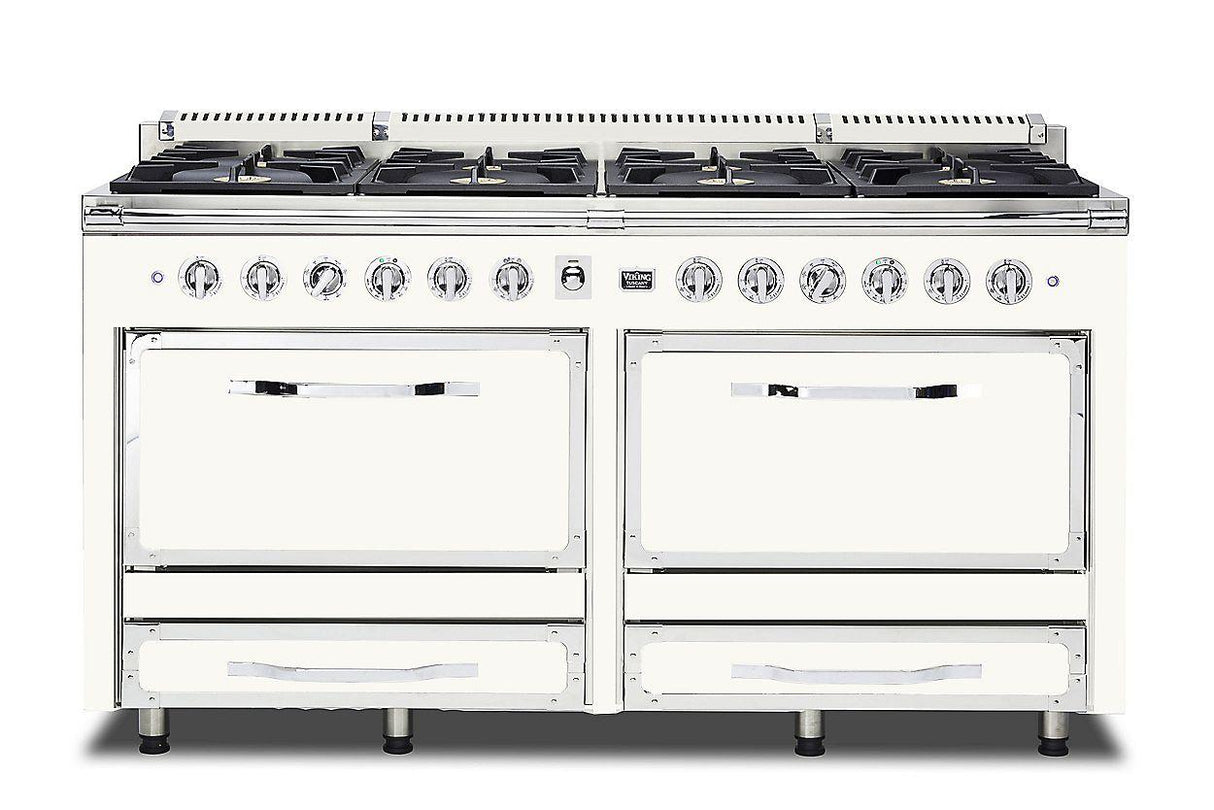VIKING TVDR6618BPW 66"W. Tuscany Range - TVDR661 White