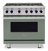 VIKING VGR73626BEULP 36" Sealed Burner Gas Range - VGR7362 Viking 7 Series Green