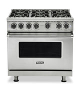 VIKING VGR5364GNA 36" Gas Range - VGR536 Viking 5 Series Gray